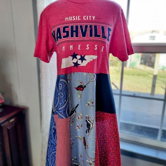 Upcycled Nashville Tee Dress S M - Picture 8 of 11